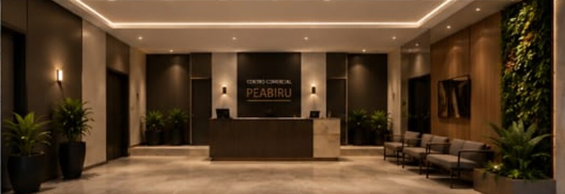 Hall principal com recepção do Centro Comercial Peabiru